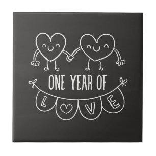 Carreau 1er anniversaire Cadeau pour sa vignette photo en