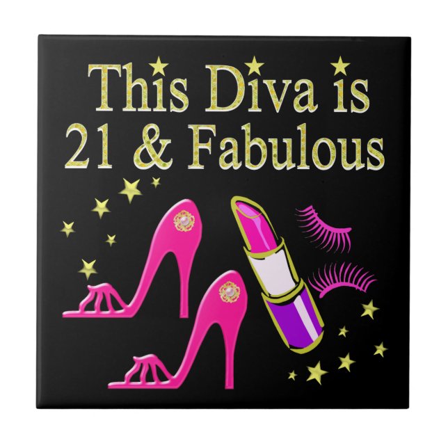 CARREAU 21 & FABULOUS PINK SHOE ET LIPSTICK DIVA DESIGN (Devant)