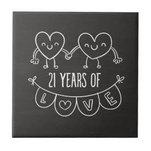 Carreau 21e Anniversary Poison Chalk Hearts