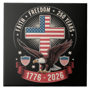 Carreau 250e anniversaire USA Foi Liberté 4 juillet