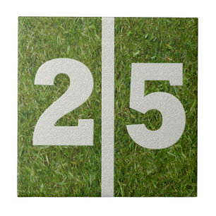 Carreau 25ème Tuile personnalisable du football