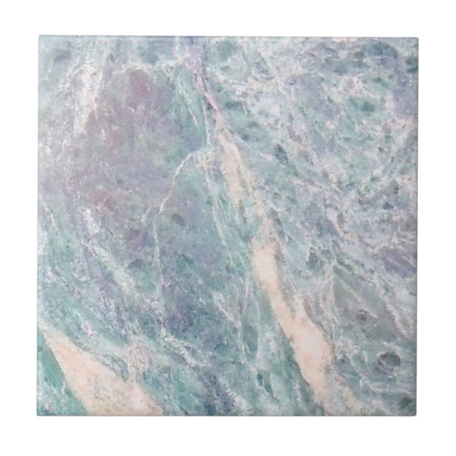 Carreau 2 de 2 Blue Aqua White Lilac Faux Granite Repro (Devant)