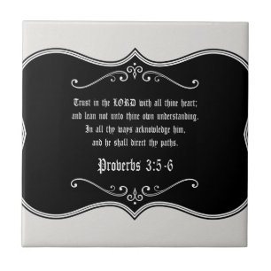 Carreau 3:5 de proverbes - cadeau chrétien fait sur