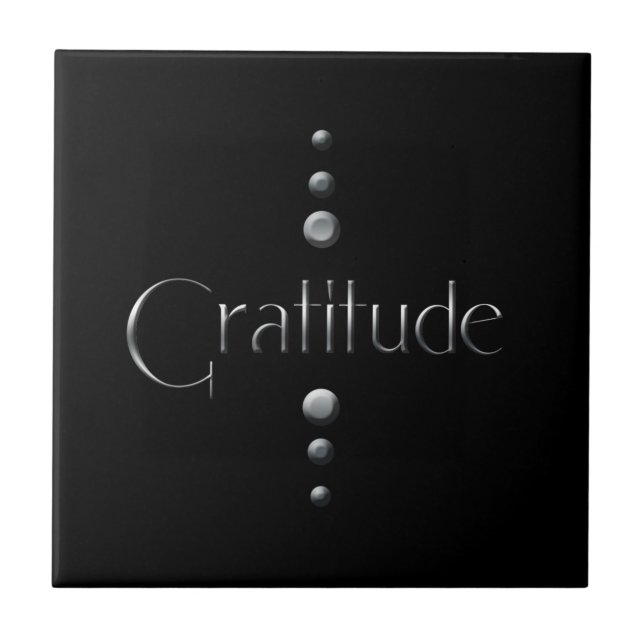 Carreau 3 points Argent Bloc Gratitude et Arrière - plan n (Devant)
