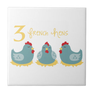 Carreau 3 poules françaises