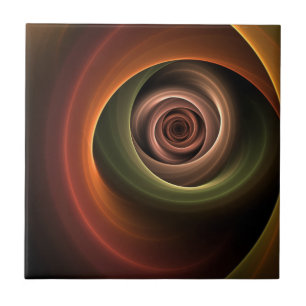 Carreau 3D Spirale Abstraite couleurs chaudes Art fractal 