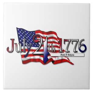 Carreau 4 juillet 1776 Étoiles et rayures