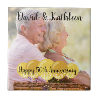 50e anniversaire Trivet photo personnalisée