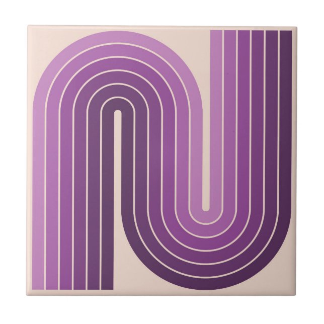 Carreau 70s Retro Vintage Style Geometric Design (Devant)