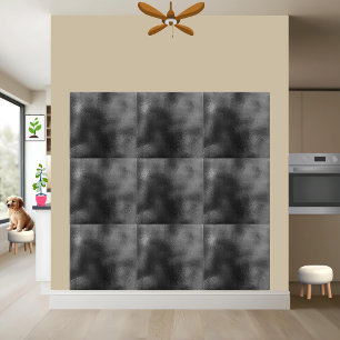 Carreau #7 Conception abstraite texturée moderne en noir e