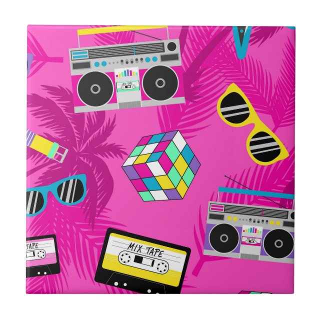 Carreau 80s assez rose (Devant)