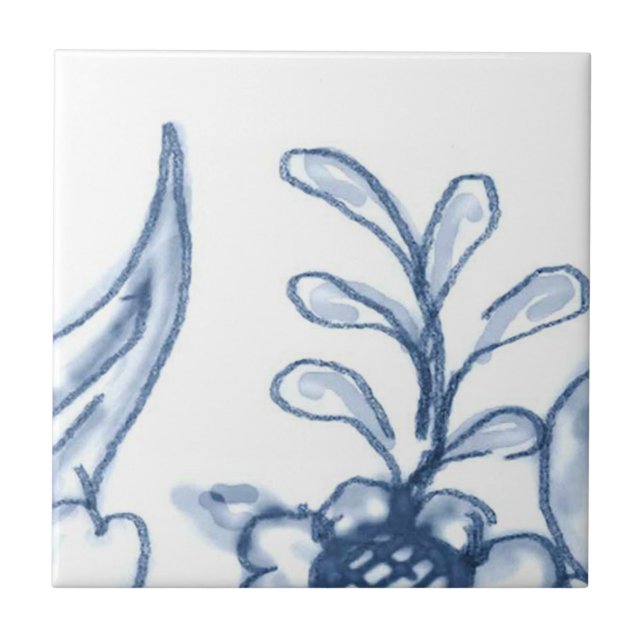 Carreau A4 - Tuile murale de panier de Delft - A4 (Devant)