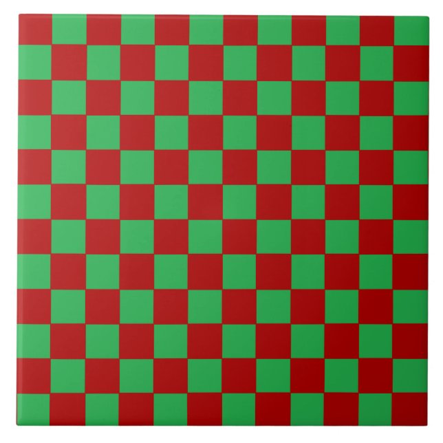 Carreau à damiers rouge et vert (Devant)