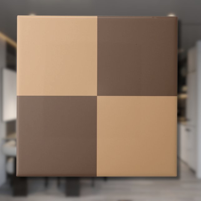 Carreau À damiers vintage dans les bruns chauds (Créateur téléchargé)