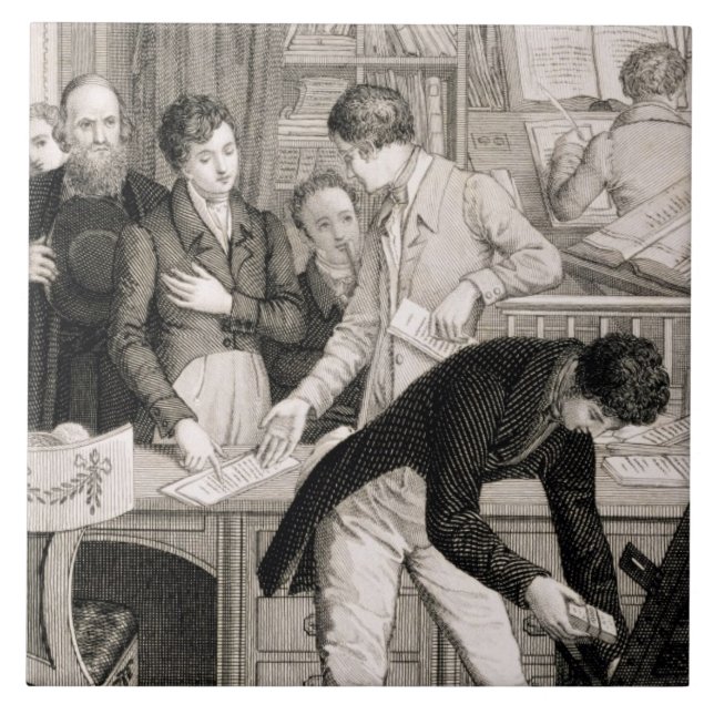 Carreau À la banque, c.1800 (gravure) (Devant)