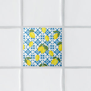 Carreau à motif de citron de style country françai