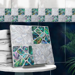 Carreau Abalone Shell and Pearl - Collage de cellules N8<br><div class="desc">Cette magnifique tuile fait partie de ma collection Abalone Dream. Utilisez-le seul ou en combinaison avec d'autres carreaux pour créer un look étonnant dans la salle de bain ou la douche - mosaïque d'accent derrière le mixer ou la baignoire par exemple, ou utilisez-les pour l'artisanat - carrelage table ou carrelage...</div>