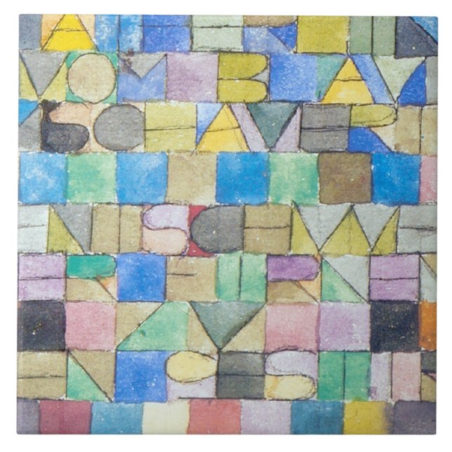 Carreau ABC (Alphabet), Paul Klee (Devant)