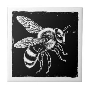 Carreau Abeille noir et blanc