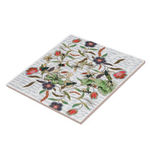 Carreau Abeilles et fleurs Vintages