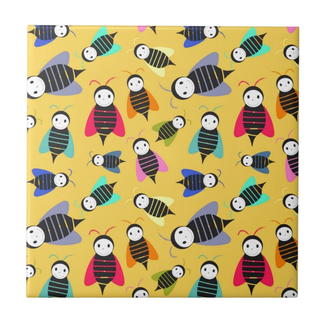 Carreau abeilles motif animal (Devant)