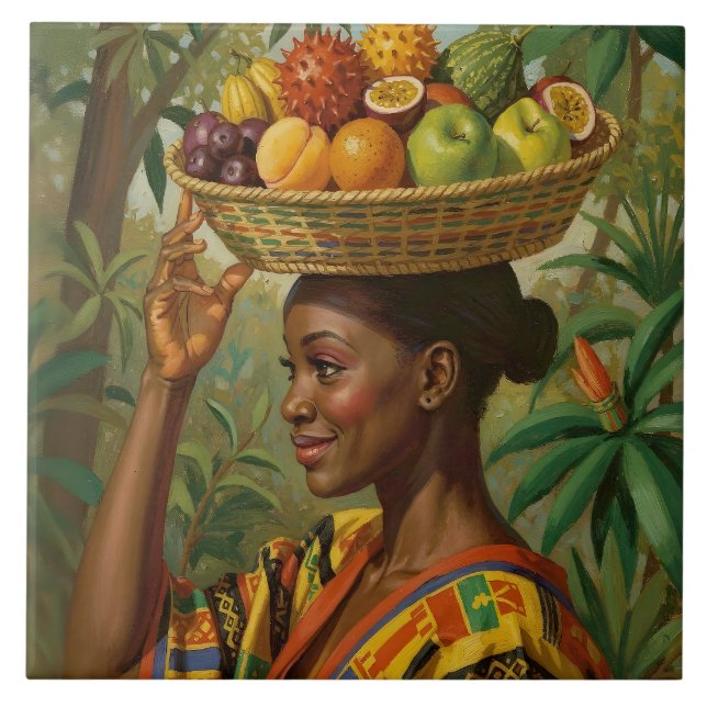 Carreau “Abeni”, Her Own Fruit – Black History Celebration (Devant)