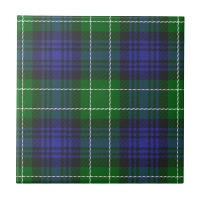 Carreau Abercrombie Clan Chasse Tartan Plaid (Devant)