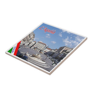 Carreau ABR012 L'AQUILA, Abruzzes, Italie,