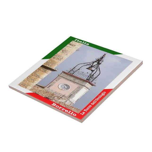 Carreau ABR017 BORRELLO, Tour de l'horloge, (Côté)