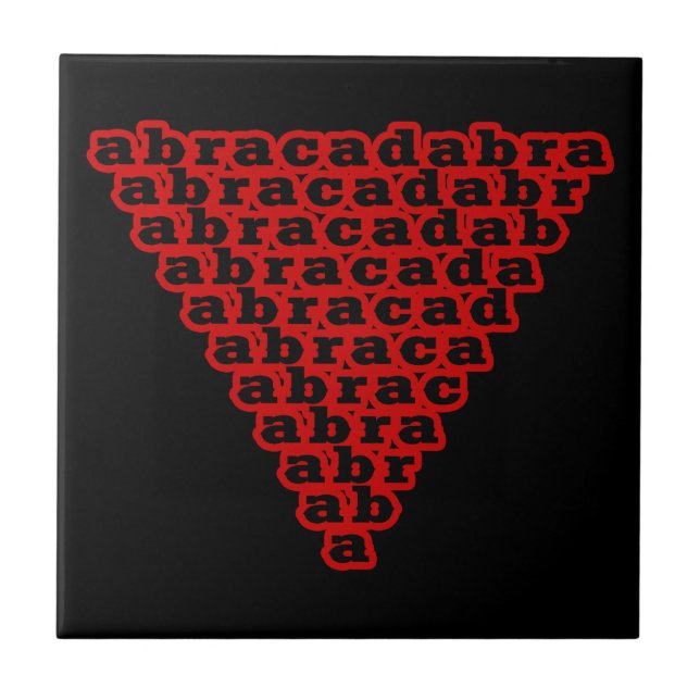 Carreau Abracadabra inversé de triangle (Devant)