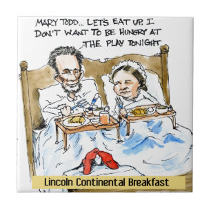 Carreau Abraham Lincoln & Mary Todd Petit-déjeuner au lit