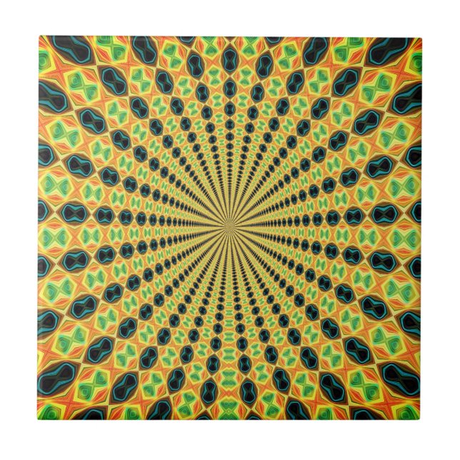 Carreau Abstrait Colorful Fractful Light Waves Carrelage e (Devant)