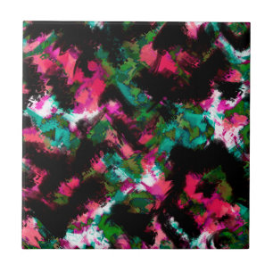Carreau Abstrait crimson noir