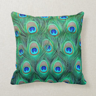 Carreau abstrait de coussin de plume de paon