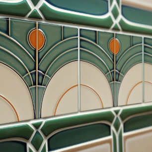 Carreau Abstrait Géométrique Symétrique Moderne du Milieu