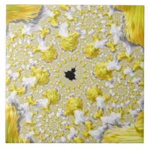 Carreau Abstrait Gold Fractal