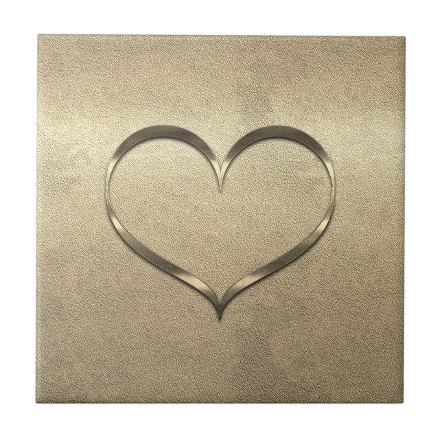 Carreau Abstrait Gold Heart (Devant)
