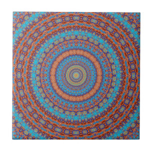 Carreau Abstrait mandala ronde sans couture motif kaleidos