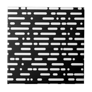 Carreau Abstrait moderne noir et blanc motif l Elegant
