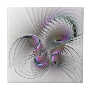 Carreau Abstrait moderne Shy Imaginaire Figure Fractal Art