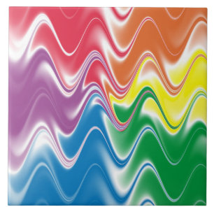 Carreau Abstrait multicolore ondulé