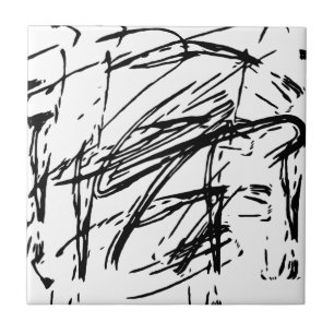 Carreau Abstrait noir et blanc