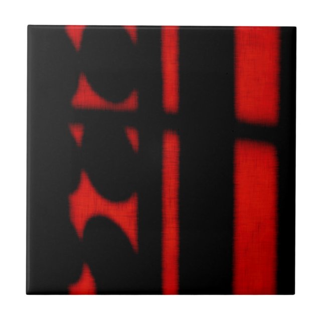 Carreau Abstrait noir et rouge (Devant)