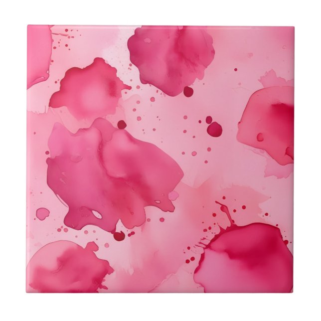 Carreau Abstrait rose sur rose  (Devant)