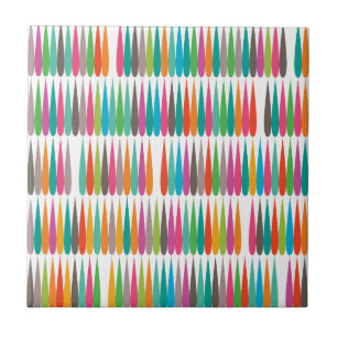 Carreau Abstraite gouttes arc-en-ciel coloré motif moderne