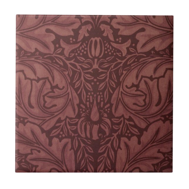 Carreau Acanthus de William Morris, textile floral vintage (Devant)