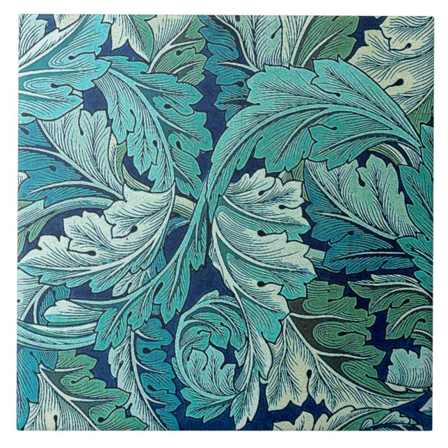 Carreau Acanthus Green, William Morris (Devant)