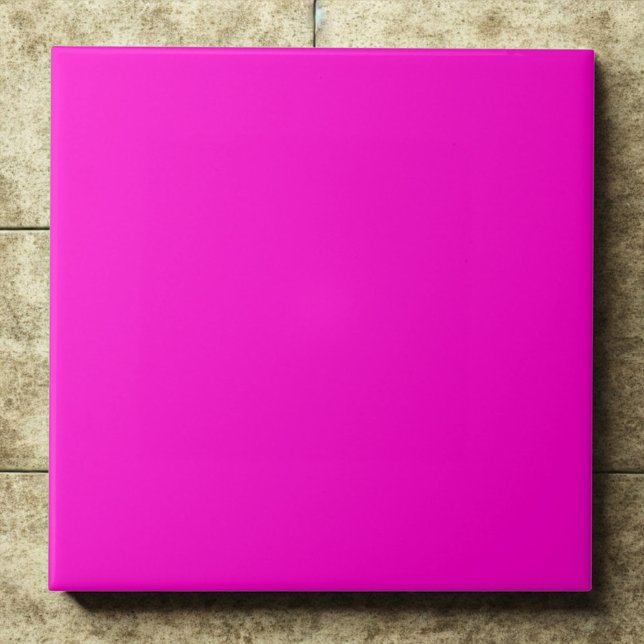 Carreau Accent Néon Magenta Chaud #ff00cc (Créateur téléchargé)