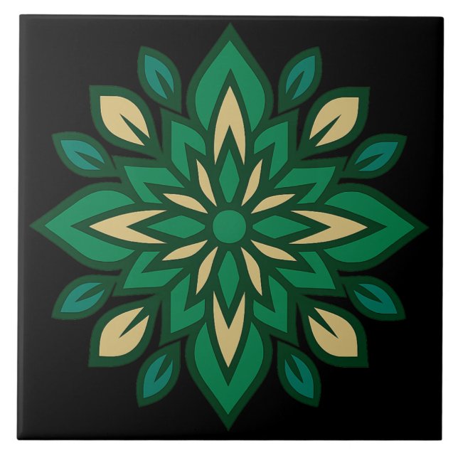 Carreau Accent vert décoratif moderne (Devant)