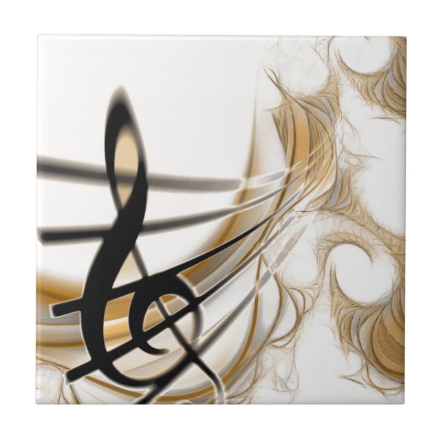 Carreau Accessoire de design de feuille de musique classiq (Devant)